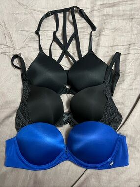 3 Pcs Victoria’s Secret 32B Very Sexy Dream Angels PINK Assorted Bra Bundle